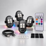 AuraDot RGB 4’lü Set – Şarjlı Kablosuz Ambiyans Işığı